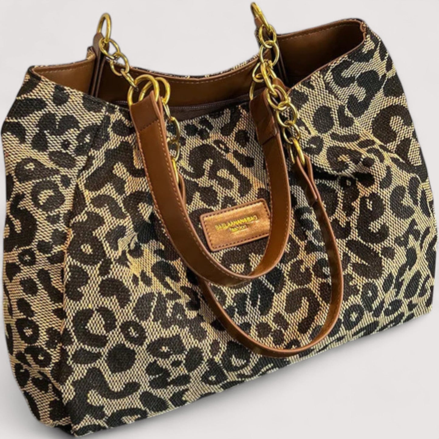 Olivia – Leopard Canvas Shopping Bag