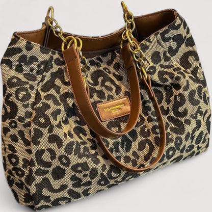 Olivia – Leopard Canvas Shopping Bag