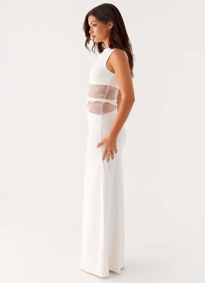 LENI | Figure-Hugging Maxi Dress With Subtle Cut-Outs And Lacing