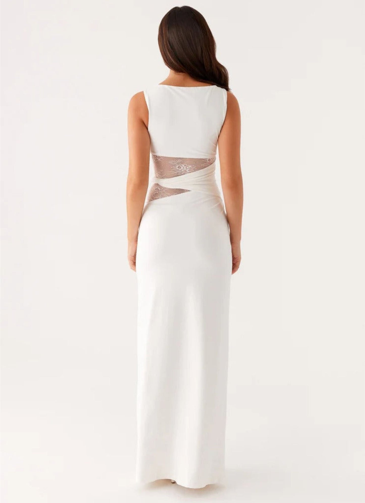 LENI | Figure-Hugging Maxi Dress With Subtle Cut-Outs And Lacing