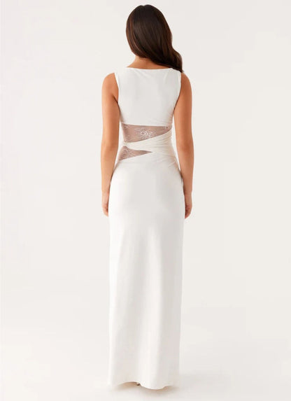 LENI | Figure-Hugging Maxi Dress With Subtle Cut-Outs And Lacing