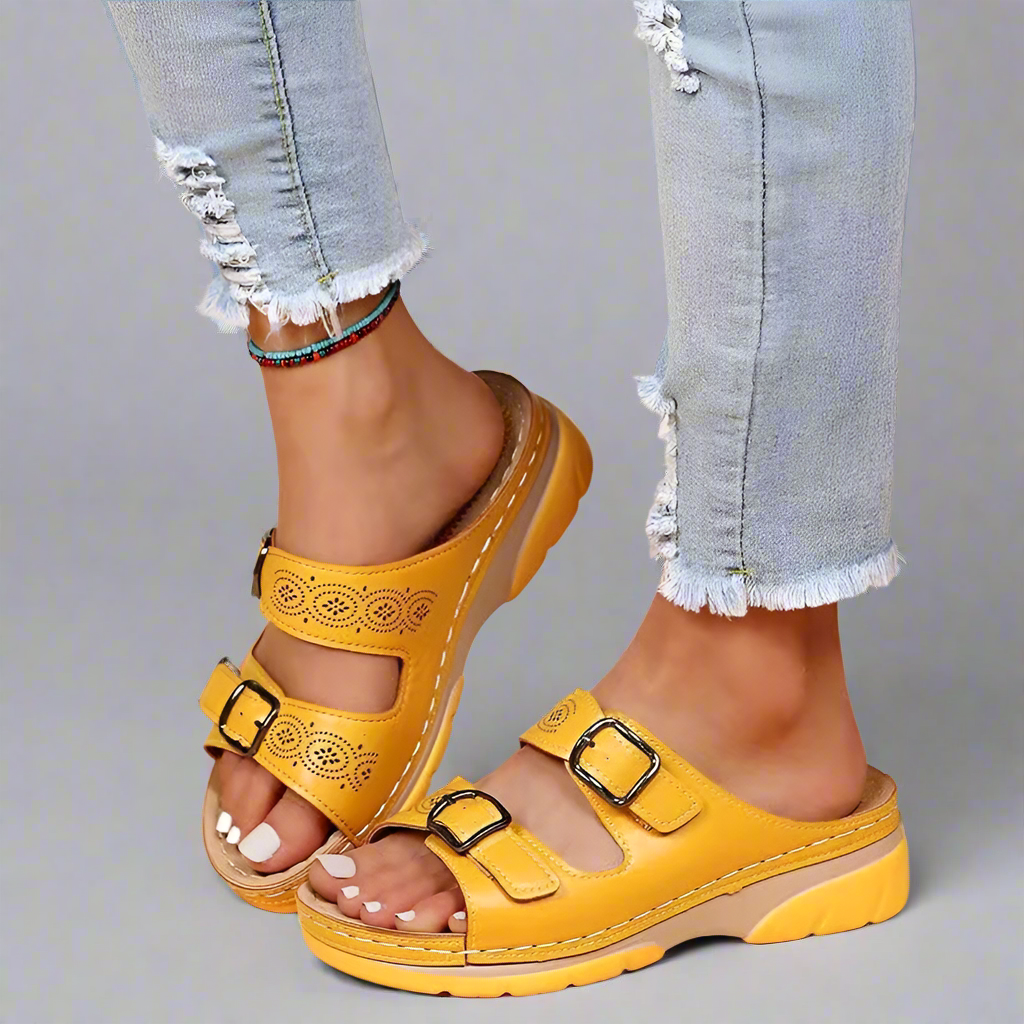 Verharda | Orthopaedic Leather Sandals with Instant Comfort