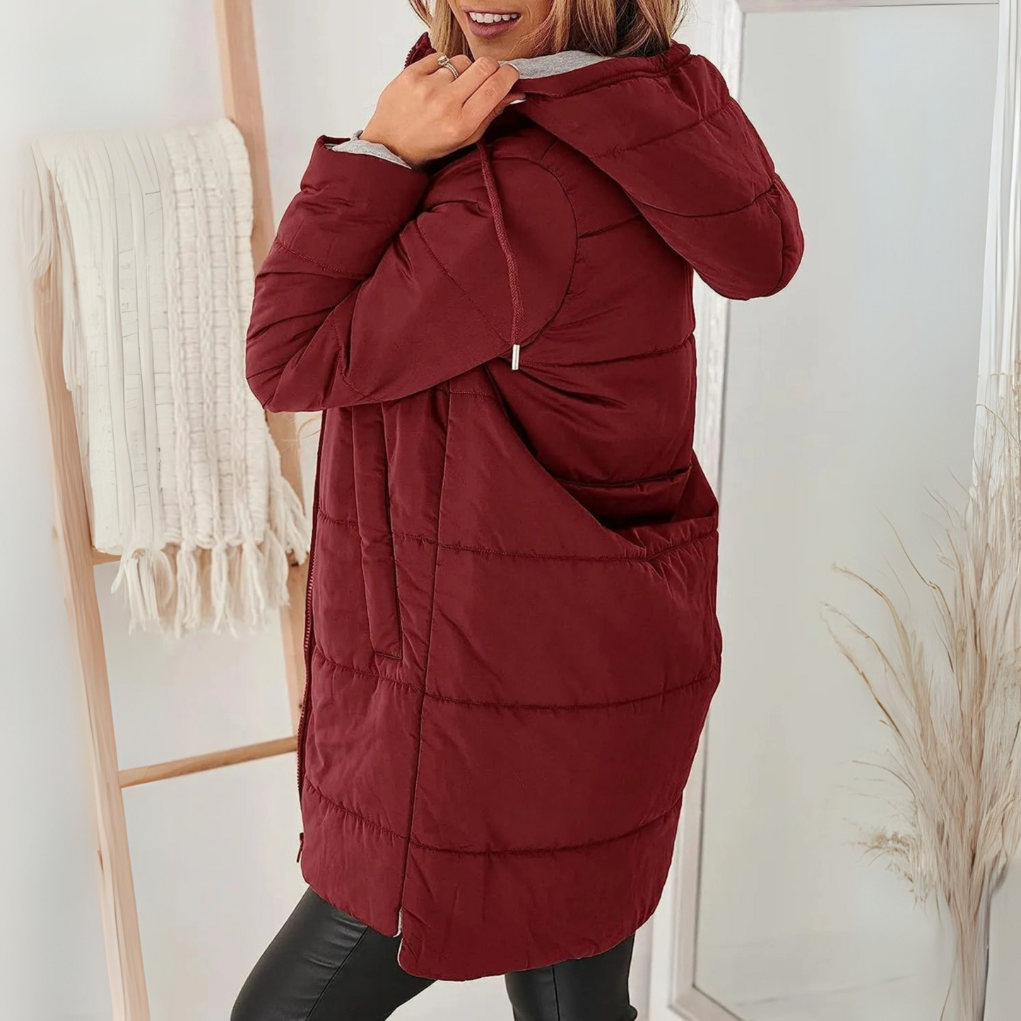 YILA | Casual Quilted Coat With Hood