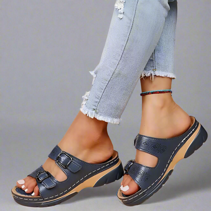 Verharda | Orthopaedic Leather Sandals with Instant Comfort