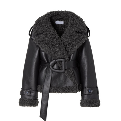 ELVIRA | Belted Shearling Coat