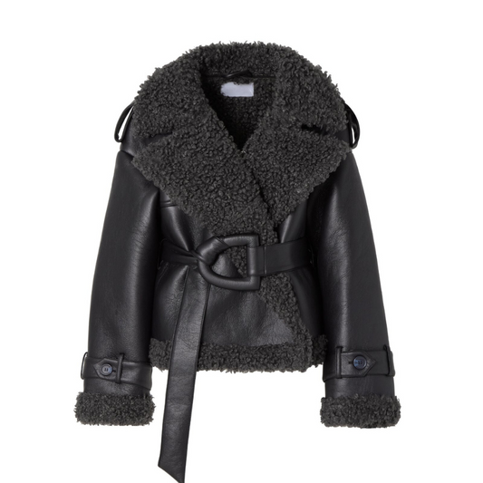ELVIRA | Belted Shearling Coat
