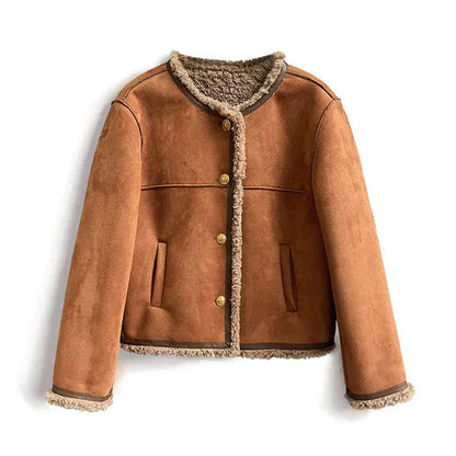 Isabella | Shearling Button Jacket