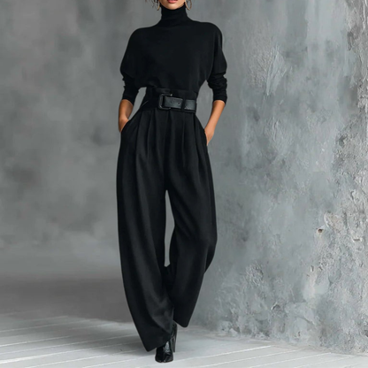 JULIET | Turtleneck top & straight-leg trousers set