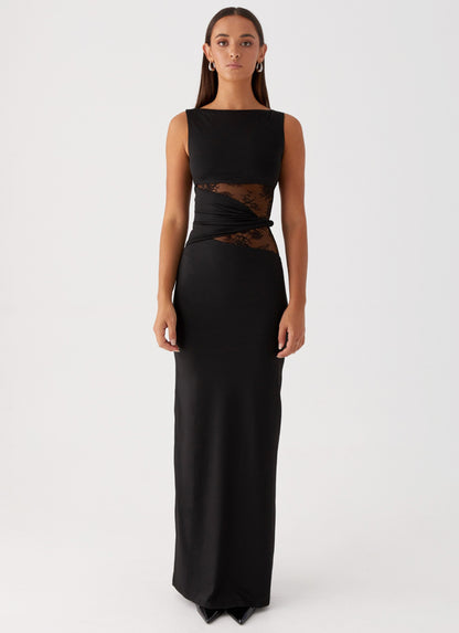 LENI | Figure-Hugging Maxi Dress With Subtle Cut-Outs And Lacing