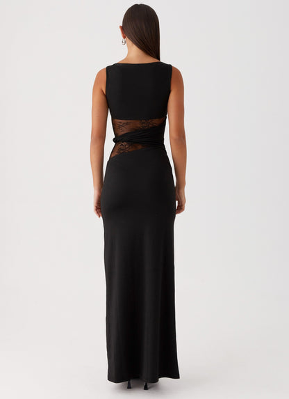 LENI | Figure-Hugging Maxi Dress With Subtle Cut-Outs And Lacing