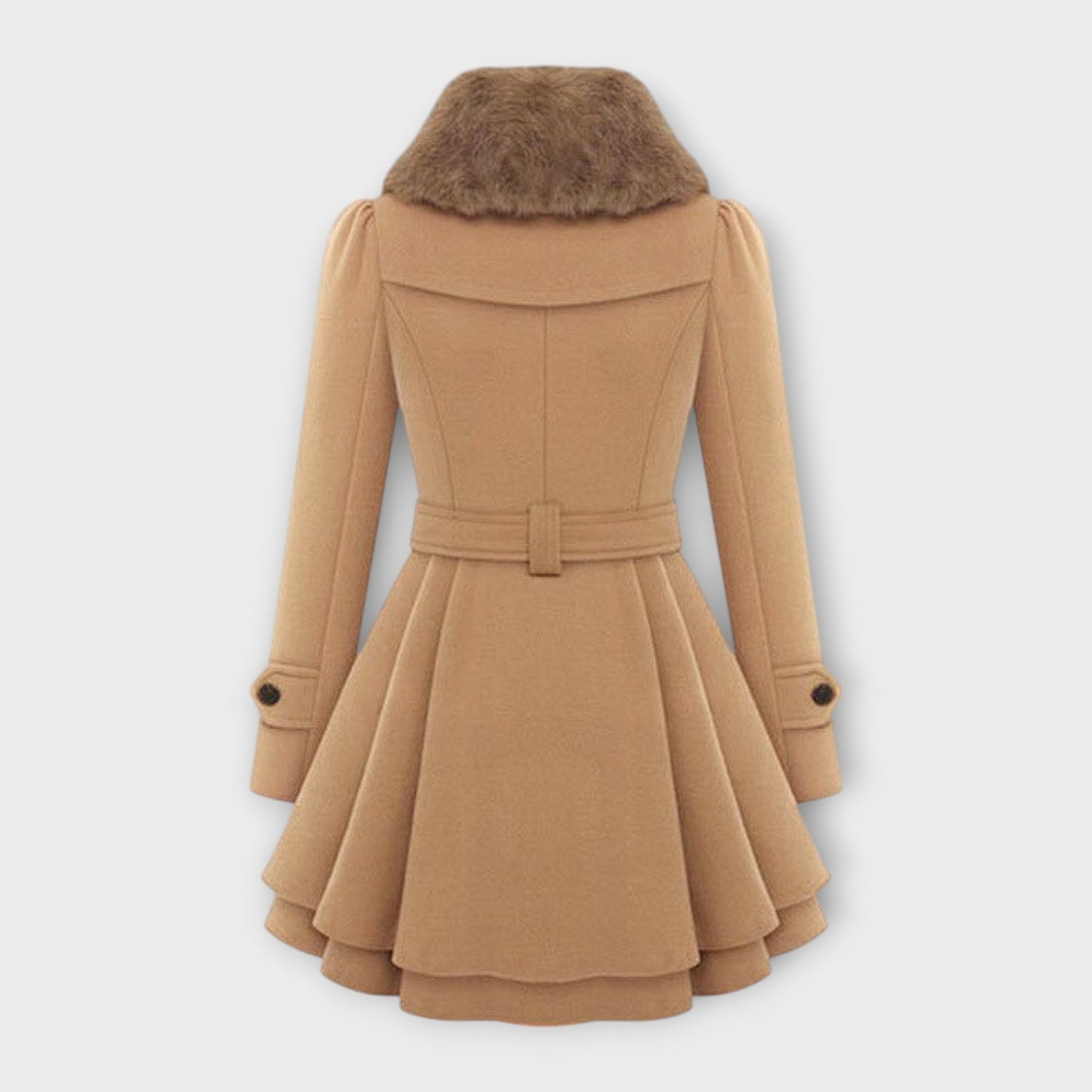 Emma | Elegant Coat with Faux Fur Collar
