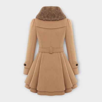 Emma | Elegant Coat with Faux Fur Collar