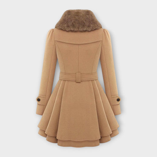 Emma | Elegant Coat with Faux Fur Collar
