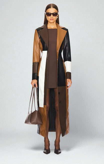 VIVIENNE | Classic Leather Coat of Timeless Elegance