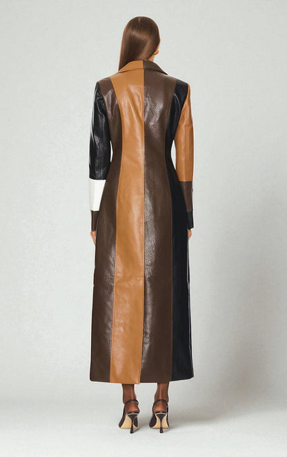VIVIENNE | Classic Leather Coat of Timeless Elegance