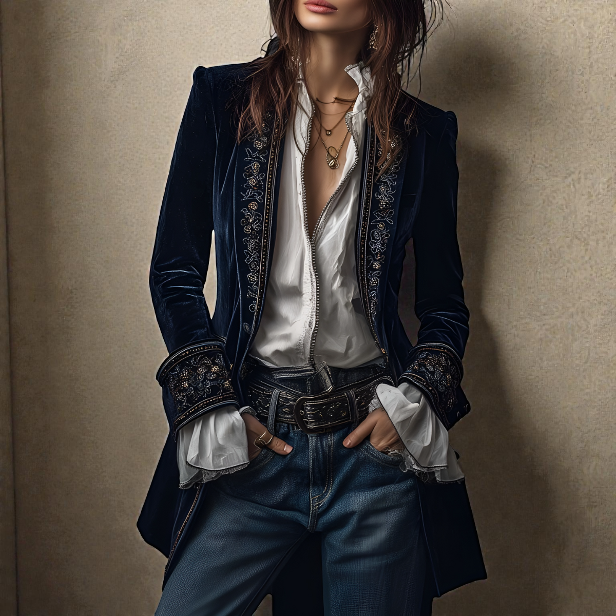 Nuria | Elegant velvet jacket