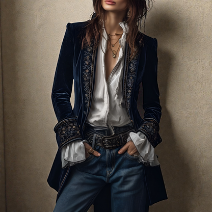 Nuria | Elegant velvet jacket