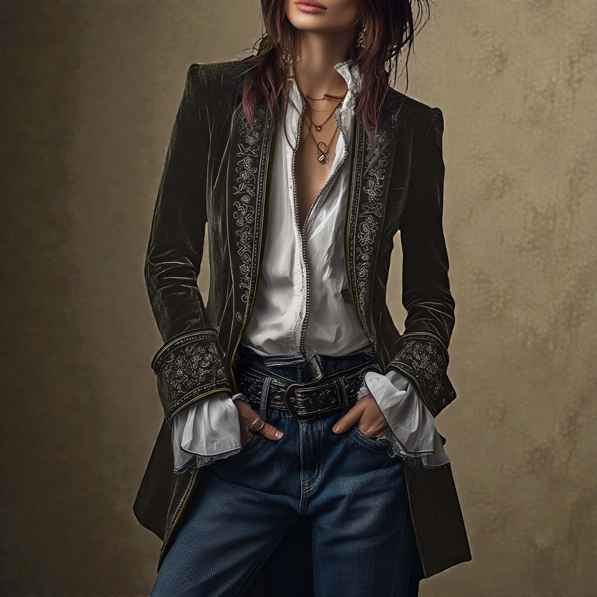 Nuria | Elegant velvet jacket