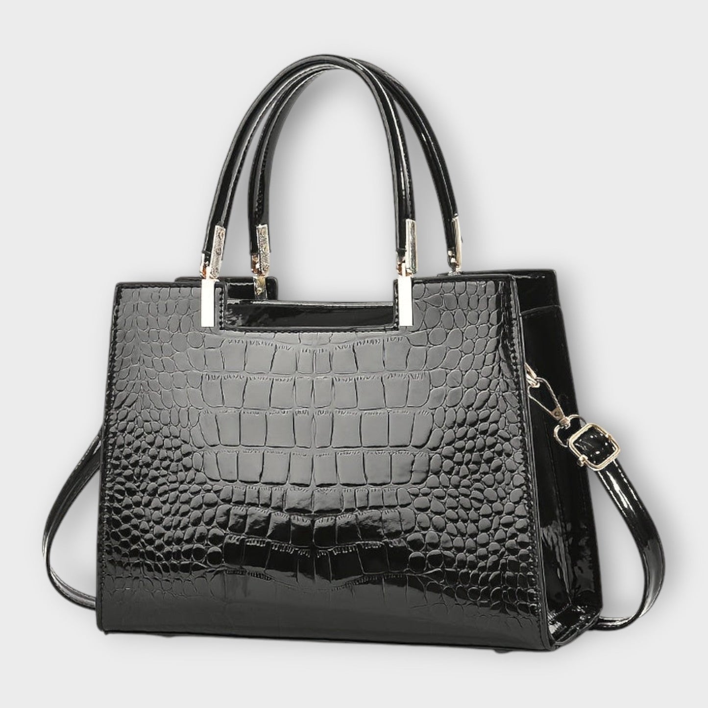 Olívia -  Shiny Crocodile Skin Pattern Handbag