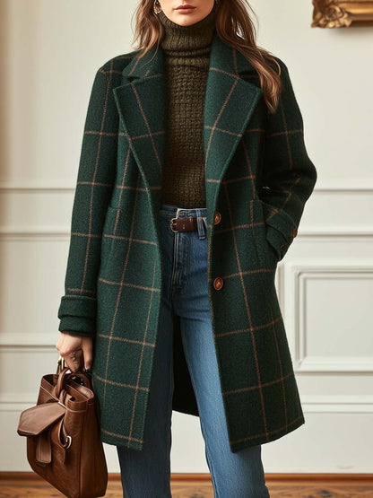 MALORY | British Tweed Jacket with Retro Check Design